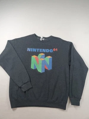 Sudadera Nintendo 64 Clásica Gris Logo Cuello Redondo M  Foto 1 de 4