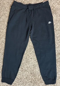 Nike Womens Fleece Mid-Rise Joggers Sz XL Black Standard Fit Sweatpants NWT - Picture 1 of 6