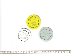 ORDER OF THE ARROW SECTION C-1B 3 DIFFERENT POGS TOKEN DISK CENTRAL REGION QUEST - Zdjęcie 1 z 2