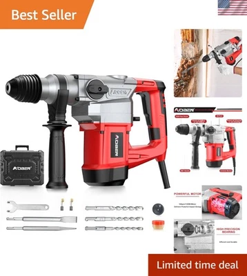 Juego de taladros percutores SDS-Plus de 1-1/4 pulgadas: diseño compacto con 3 brocas y cinceles Foto 1 de 4