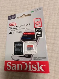 SanDisk Ultra 256 GB micro SDXC UHS-I High Speed 150MB/s GENUINE factory seal - Photo 1 sur 1