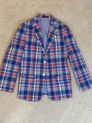 Blazer a Cuadros IZOD Niños - Usado en Excelente Condición Talla 10 Usado Foto 1 de 3