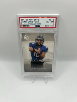 2014 SP Authentic Canvas Collection Jimmy Garoppolo #C-5 PSA 8 - Image 1 of 2