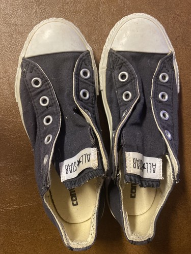 CONVERSE ALL STAR SZ 13 M BLACK LACE LESS Slip On KIDS LOW TOP