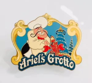 Disney DLR Dining Chef Series #2 Ariel's Grotto Chef Louis and Sebastian Pin - Picture 1 of 1