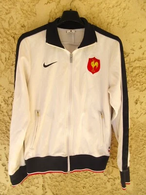 Veste rugby QUINZE de FRANCE NIKE collection jacket tracktop FFR blanc S - Photo 1/4