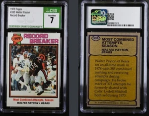 Topps Walter Payton 1979 rompe récords #335 CSG 7 - Imagen 1 de 1