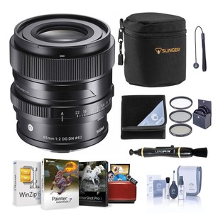 Sigma 65mm f/2.0 DG DN Contemporary Lens for Sony E with Mac Software  Acc Kit