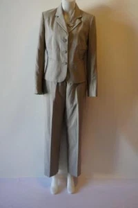 Womens 2pc Sharagano Light Gray Pant Suit Sz 10 * - Picture 1 of 10
