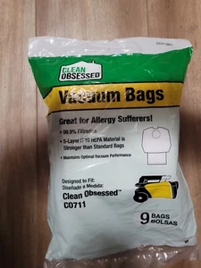 Clean Obsessed VAC CO711 or Perfect C105 H-10 HEPA 9er Pack Beutel wie VAC 4 - Bild 1 von 5
