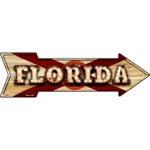 Florida Glühbirne Schriftzug 2,25"x8" Pfeil Magnet Kühlschrank Küche Haus - Bild 1 von 1