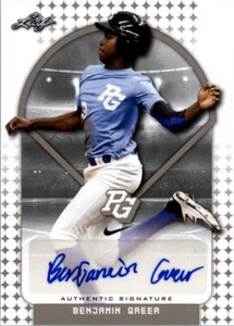 Benjamin Greer 2018 Leaf Perfect Game Autograph NIKE All-American Auto Rookie