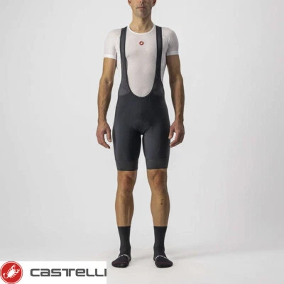 Castelli ENTRATA Men's Cycling Bib Short Bibshorts Black XXXLarge 3XL New in pkg - Image 1 of 4