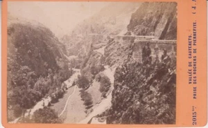 Photo CDV 19e Vallée de Cauterets, prise des rochers de Pierrefite - PYRÉNÉES. - Picture 1 of 1