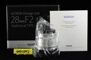 Objectif VOIGTLANDER Ultron Vintage Line 28 mm f/2 asphérique type II VM argent neuf - Photo 1 sur 15