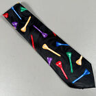 Designs by A Rogers Nectie Multicolor Golf Tees  Mens 4" 56"
