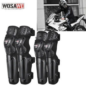 WOSAWE Motorcycle Knee Protector Elbow Pads Extended Downhill Protectors Adult - Picture 1 of 13