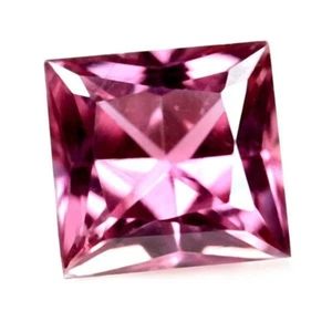 Certified Natural Unheated Padparadscha Sapphire 3.4x3.3mm VVS Clarity Princess - Picture 1 of 2