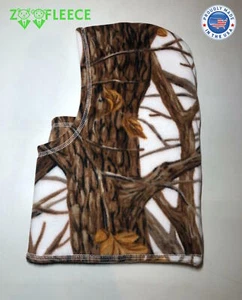 ZooFleece Headgear Balaclava Ski Mask Hood Face Camouflage Snow White Tree Hunt - Picture 1 of 9