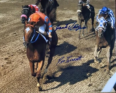 Secretariat  Onion Photograph Whitney Stakes 1973 Ron Turcotte Autograph - Image 1 of 3