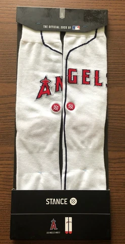 NEW Stance MLB LOS ANGELES ANGELS Jersey Stadium Socks Size Large 9-12 Cover