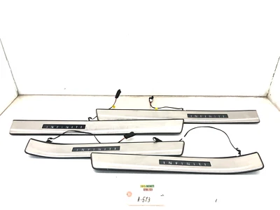 2015-2019 INFINITI Q70L FRONT REAR DOOR SILL SCUFF PLATE SET ILLUMINATED OEM # - Image 1 of 4
