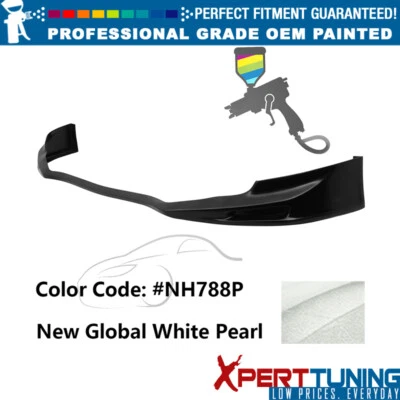 Fits 11-14 Acura TSX Front Bumper Lip Spoiler Splitter PU Painted #NH788P White Foto 1 de 4