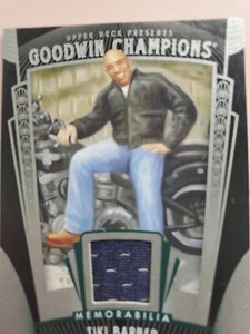 UPPER DECK GOODWIN CHAMPIONS TIKI BARBER SWATCH CARD - Picture 1 of 3