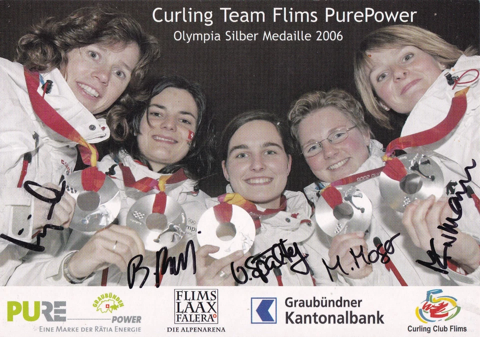 Autogramm - Curling Team Schweiz - Olympia Silber 2006 - Bild 1 von 1