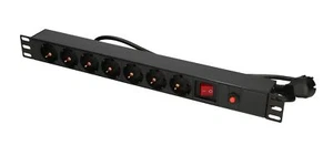 5903148912967 Extralink EXPDU7EU SW | Listwa zasilająca | 19" 1U, 7 EU, z - Zdjęcie 1 z 5