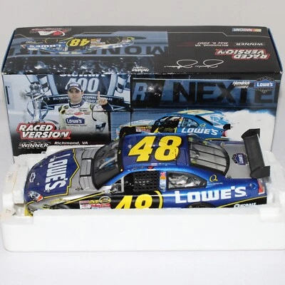 JIMMIE JOHNSON 2007 ACTION #48 RICHMOND RACE WIN LOWE'S CHEVY /1,320 MADE XRARE! - Image 1 of 4