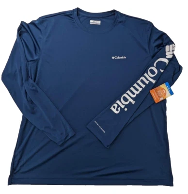 Camiseta Columbia Para Hombre XL TG Azul LS Pesca Senderismo Aventura Rendimiento UPF Foto 1 de 4