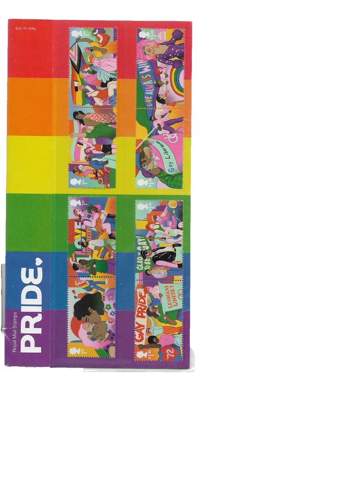 2022 ROYAL MAIL PRESENTATION  PACK GAY PRIDE PACK NUMBER 619 MINT DECIMAL STAMPS - Image 1 of 1