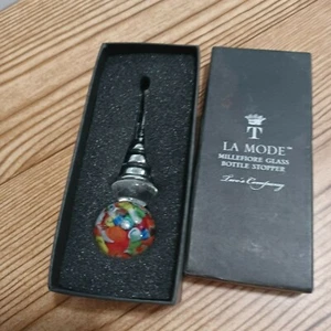 Two's Company La Mode Millefiore Glass Bottle Stopper - Picture 1 of 4