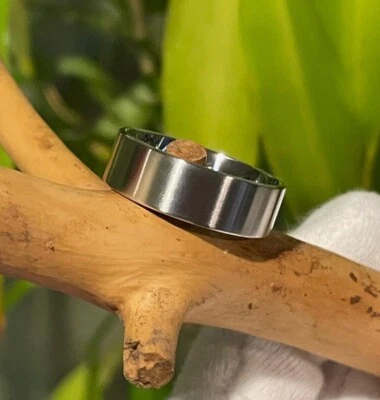 Low/Thin Flat Profile Titanium, Ring, Wedding Band, 7mm Width - Image 1 of 4