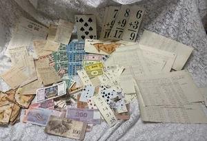 125 Vintage Ephemera Lot Junk Journal Paper ALL NUMBERS NUMBER STRIPS VARIETY - Picture 1 of 22