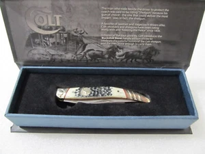 COLT TOOTHPICK WITH BUCK SHOT BONE HANDLE KNIFE CT481 - 5" OA - Picture 1 of 11