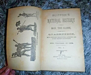 BUFFON’S NATURAL HISTORY MAN, THE GLOBE & QUADRUPEDS VOL 1 BY HURST & CO - Picture 1 of 8