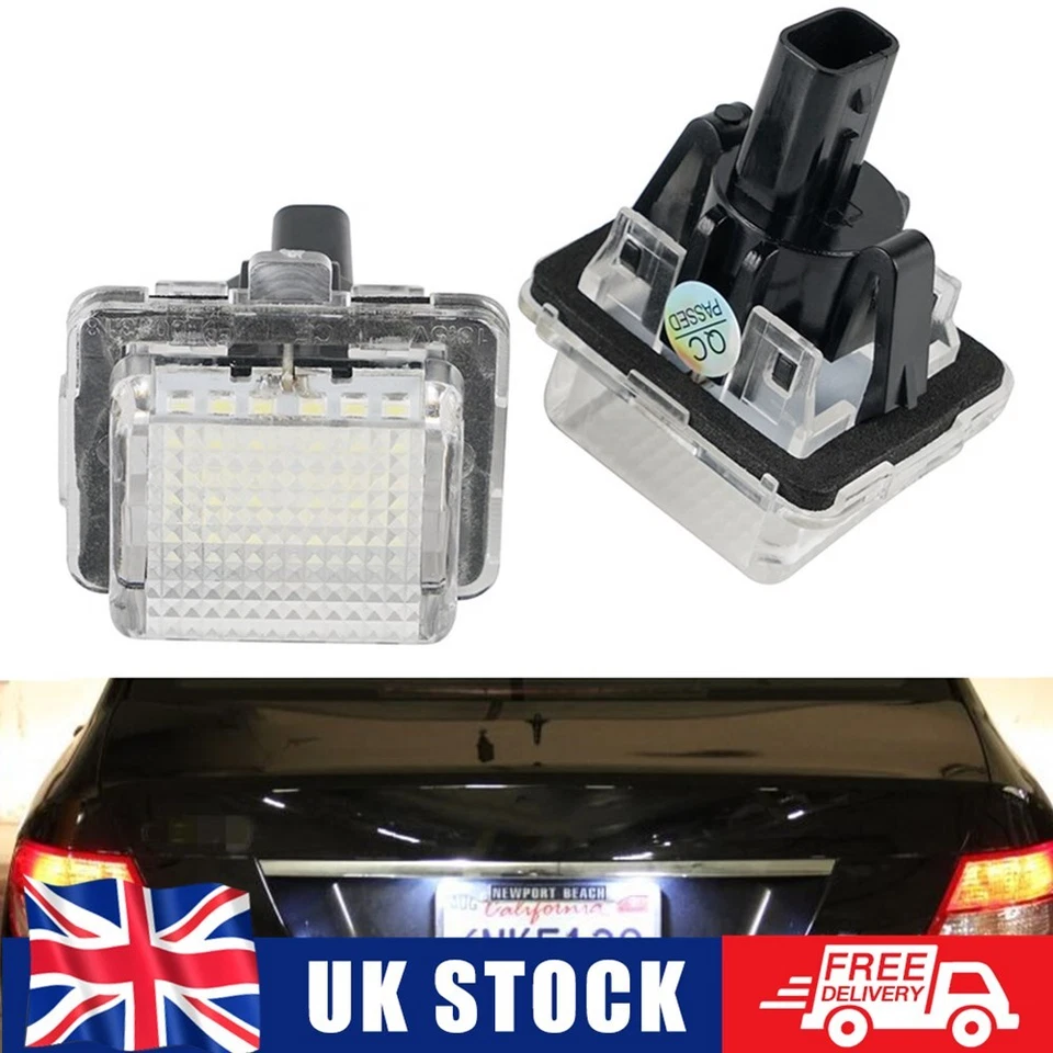 For Mercedes W212 S212 2010-2011 E350 E550 LED License Number Plate Light Lamp - Image 1 of 4