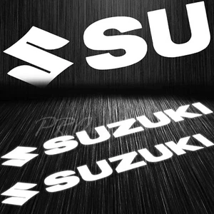 X2 7" Fuel Tank/Fairing/Rim Decal Reflective Logo Vinyl Sticker Suzuki Off-White - Picture 1 of 3