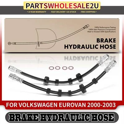 2x Manguera hidráulica de freno delantera izquierda y derecha para Volkswagen Eurovan 2000-2003 2,8 L Foto 1 de 4