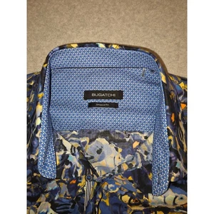 Bugatchi Shaped Fit Long Sleeve Abstract Fish Print Button Down Shirt - Picture 1 of 7