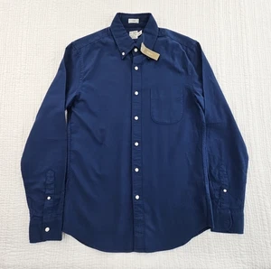 NEW J. Crew Broken-in Organic Cotton Oxford Shirt Men's S Navy Blue NWT Classic - Picture 1 of 15