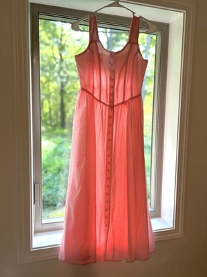 Vestido Vintage Chadwicks Rosa Algodón Botones Cottagecore Picnic Talla 4P Foto 1 de 4