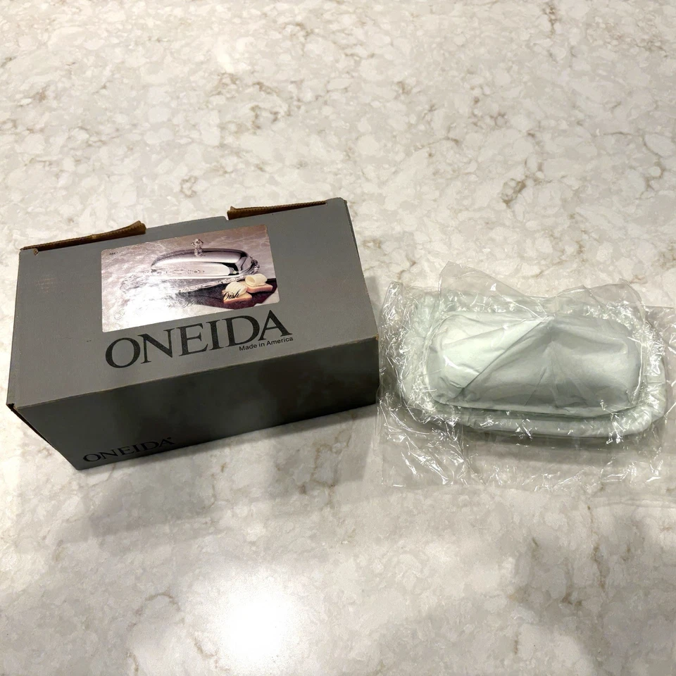 Prato de manteiga vintage Oneida Du Maurier folheado a prata 8 polegadas - Imagem 1 de 3