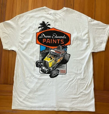 Camiseta vintage Dunn-Edwards Paints Hot Rod Car talla XL Foto 1 de 4