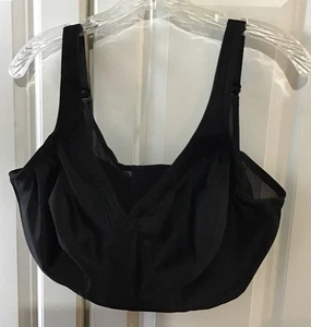 Glamorise Women's Magic Lift Seamless Sport Bra 44G Black 1006 - Picture 1 of 4