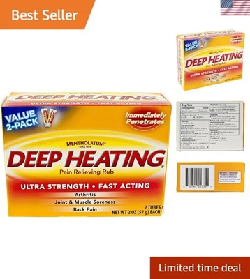 Paquete de 3 frotamientos para aliviar el dolor de calentamiento profundo de 2 oz cada uno - Alivia dolores y molestias rápidamente Foto 1 de 4