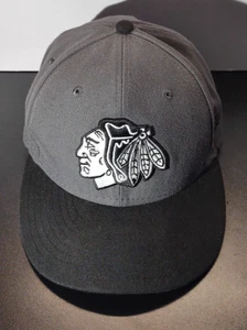 Chicago Blackhawks Hat Cap Snap Back Gray Plaid New Era 9fifty Adult NHL Hockey - Picture 1 of 12