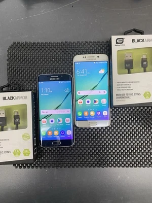 Lot Of 2 Galaxy S6 Edge 32GB/64GB T-Mobile Unlocked/ATT Parts/Repair SM-G925 -V8 - Image 1 of 4